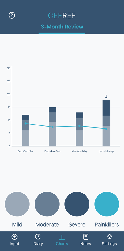CEFREF 3-Month Review showing completed calendar month groups